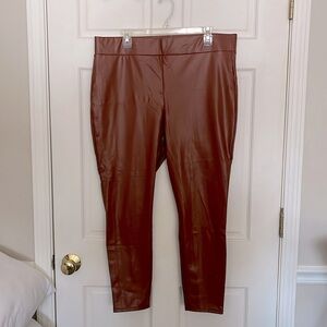LOFT leggings | Salted Caramel Pants Size XL | faux leather | skinny